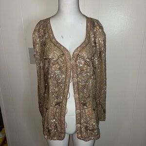 Embellished Tan Cardigan